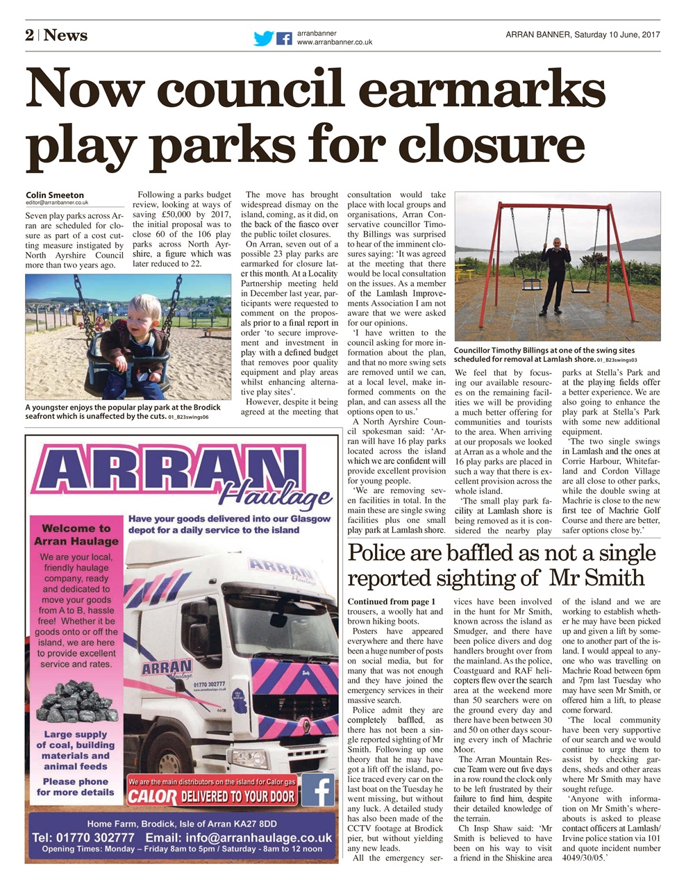 Arran Banner Preview Pages