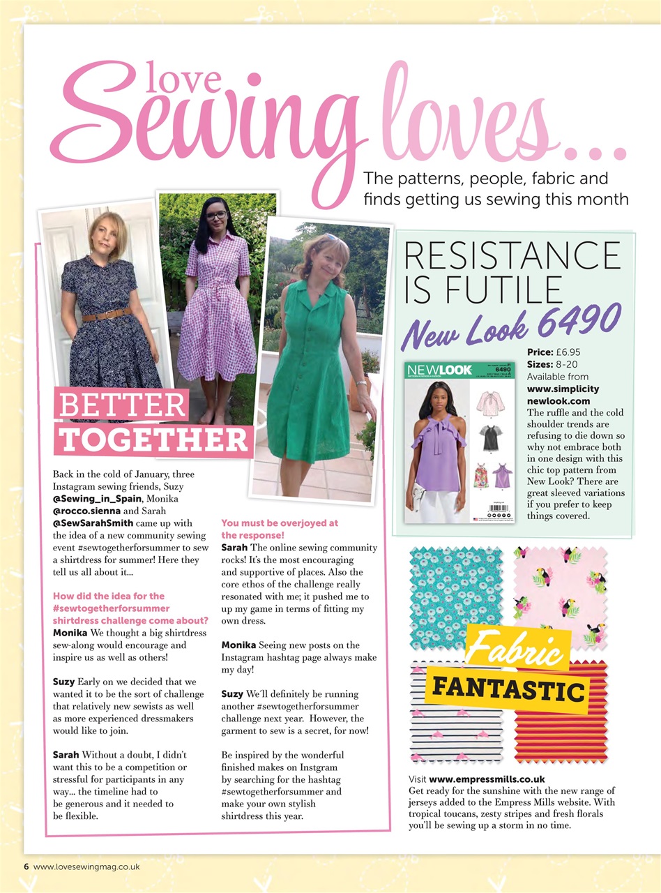 Love Sewing Preview Pages