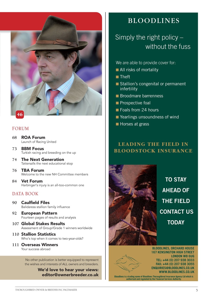 The Owner Breeder Preview Pages