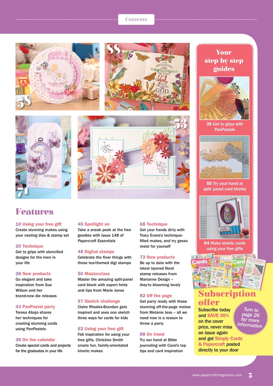 Simply Cards & Papercraft Preview Pages