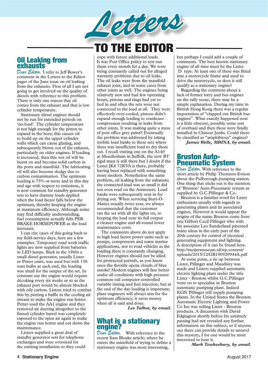 Stationary Engine Preview Pages