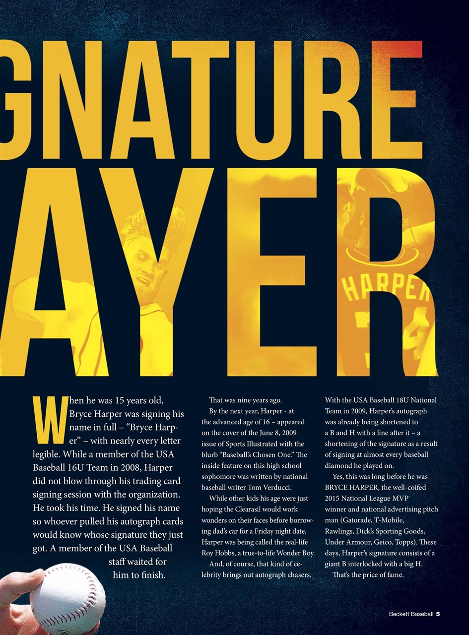 Beckett Baseball Magazine Preview Pages