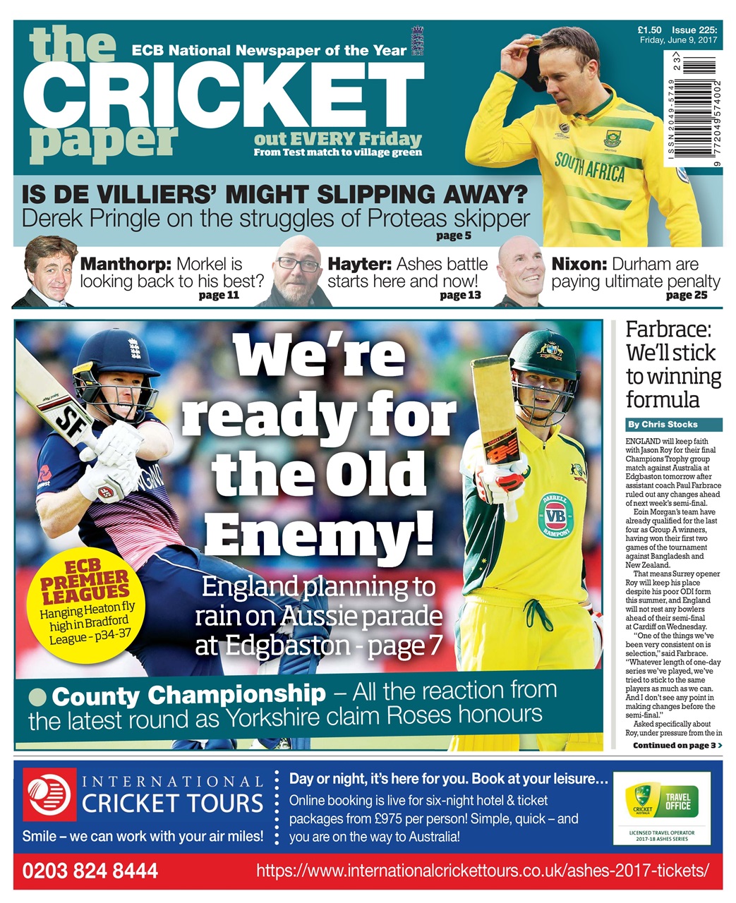 The Cricket Paper Preview Pages