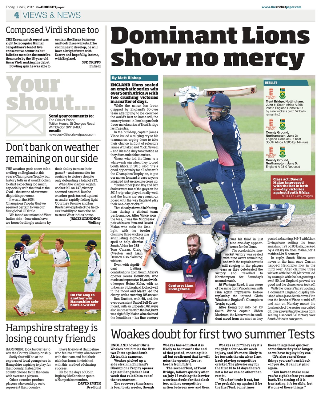 The Cricket Paper Preview Pages
