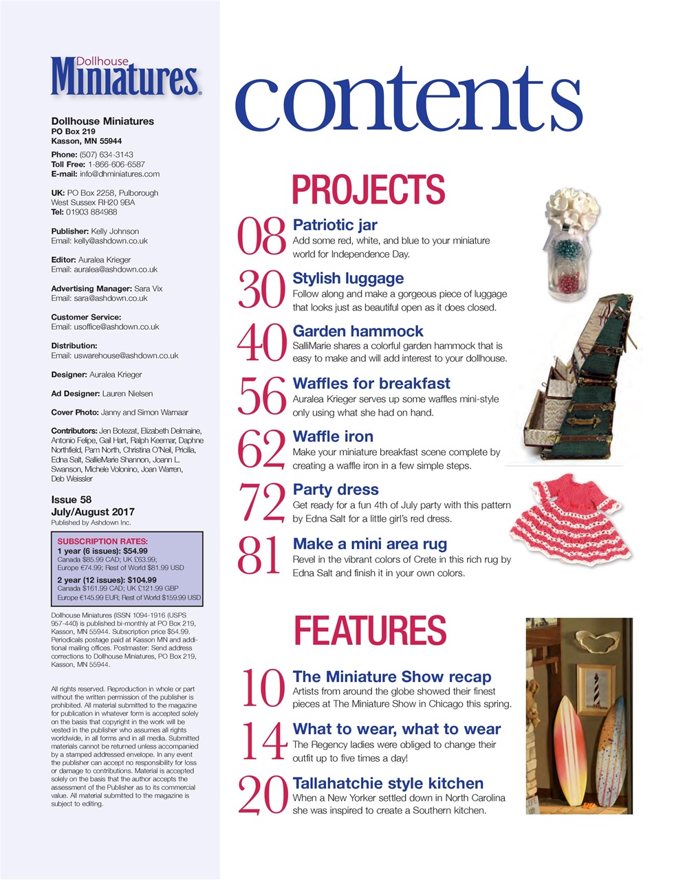 Dollhouse Miniatures Preview Pages