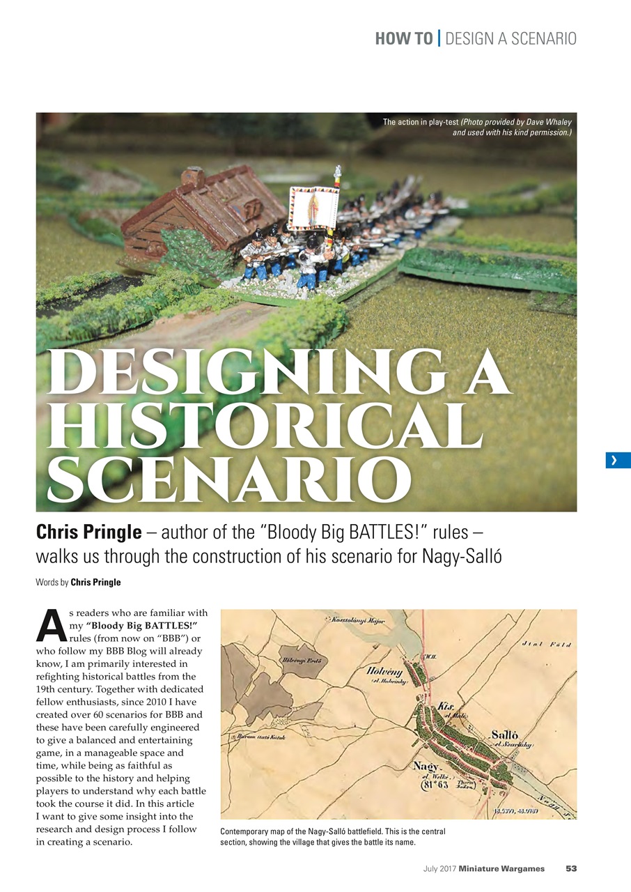 Miniature Wargames Preview Pages