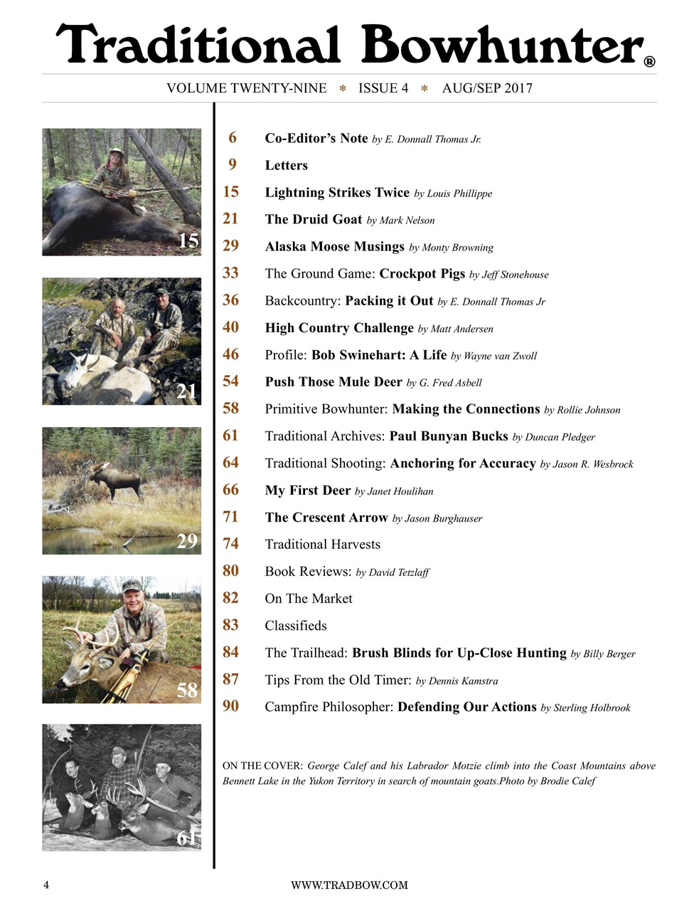 Traditional Bowhunter Magazine Preview Pages