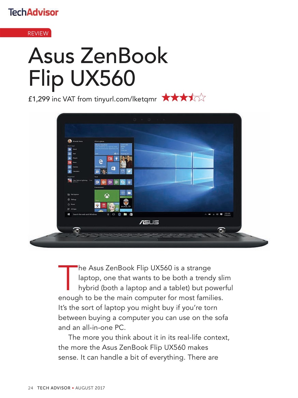 Tech Advisor Preview Pages