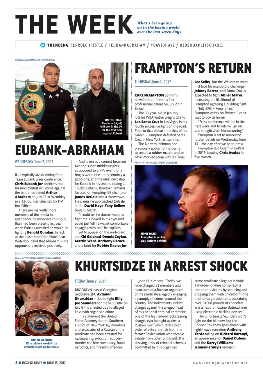 Boxing News Preview Pages