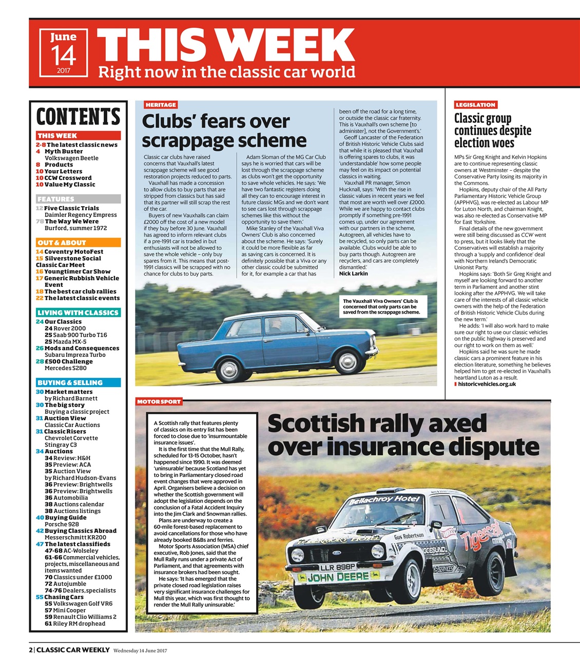 Classic Car Weekly Preview Pages