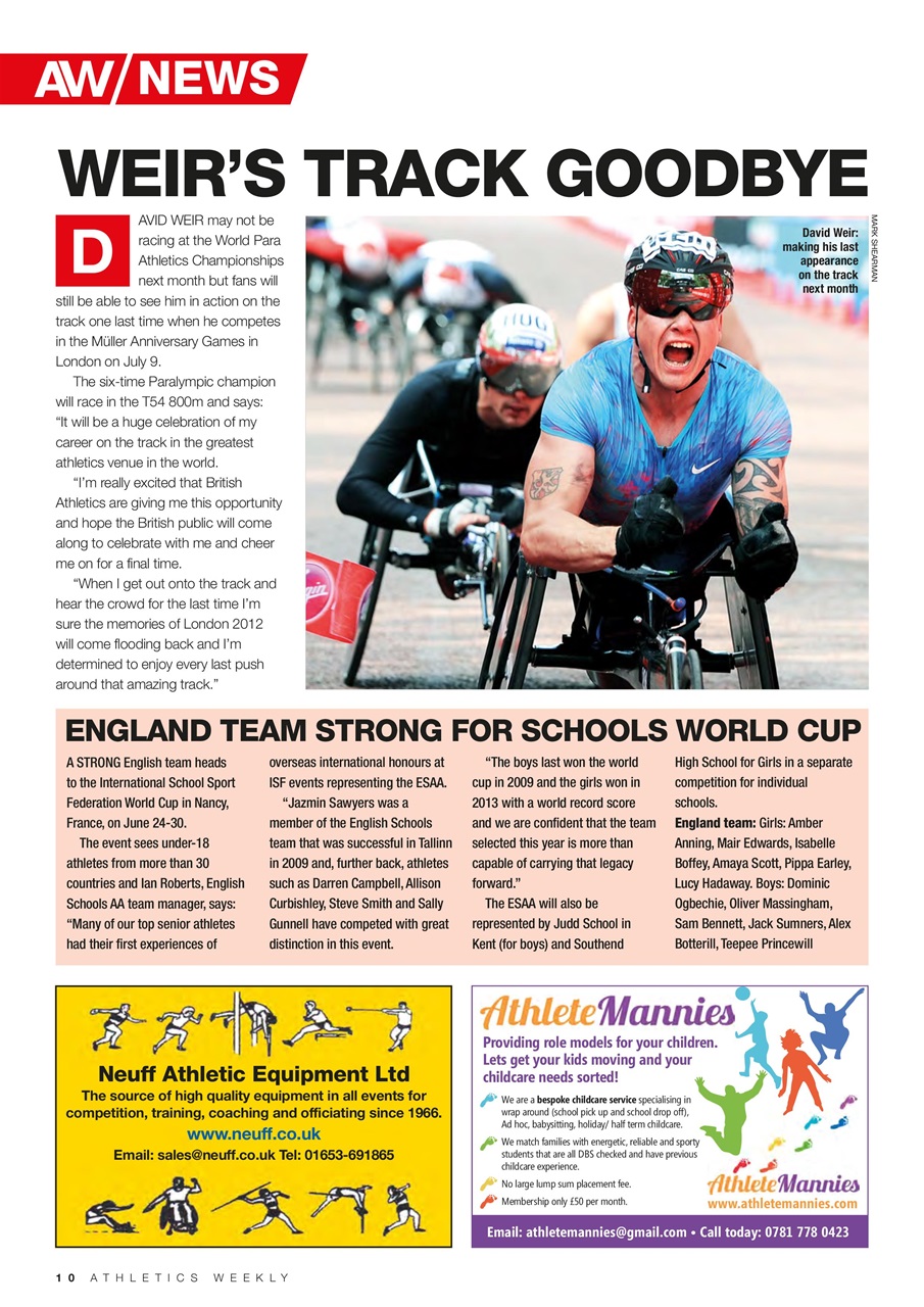 AW – Athletics Weekly Magazine Preview Pages