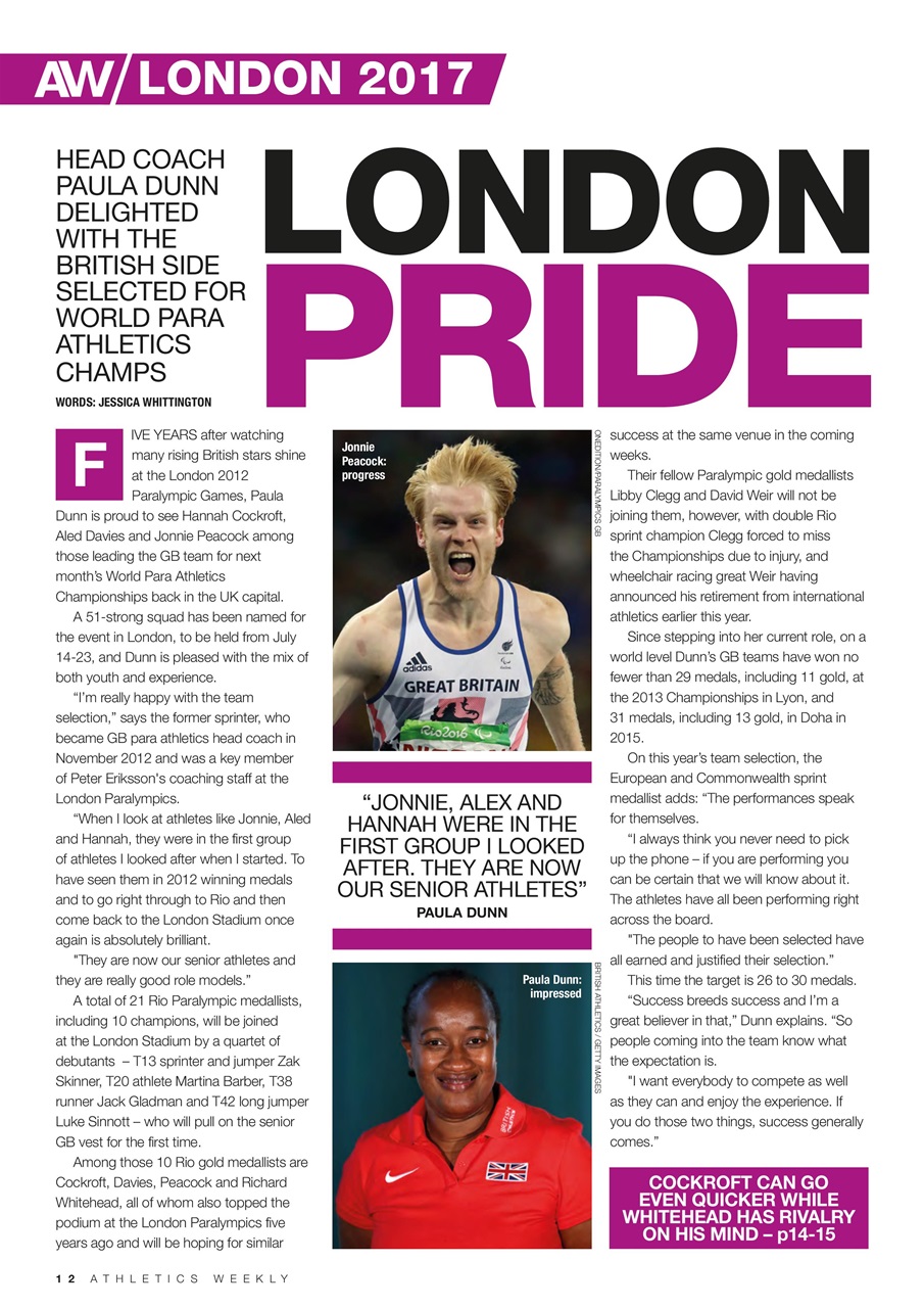 AW – Athletics Weekly Magazine Preview Pages