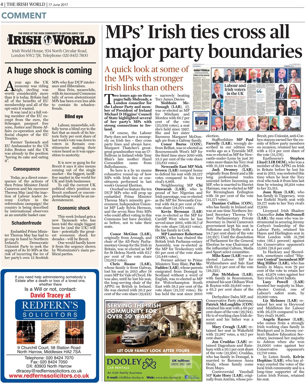 Irish World Preview Pages