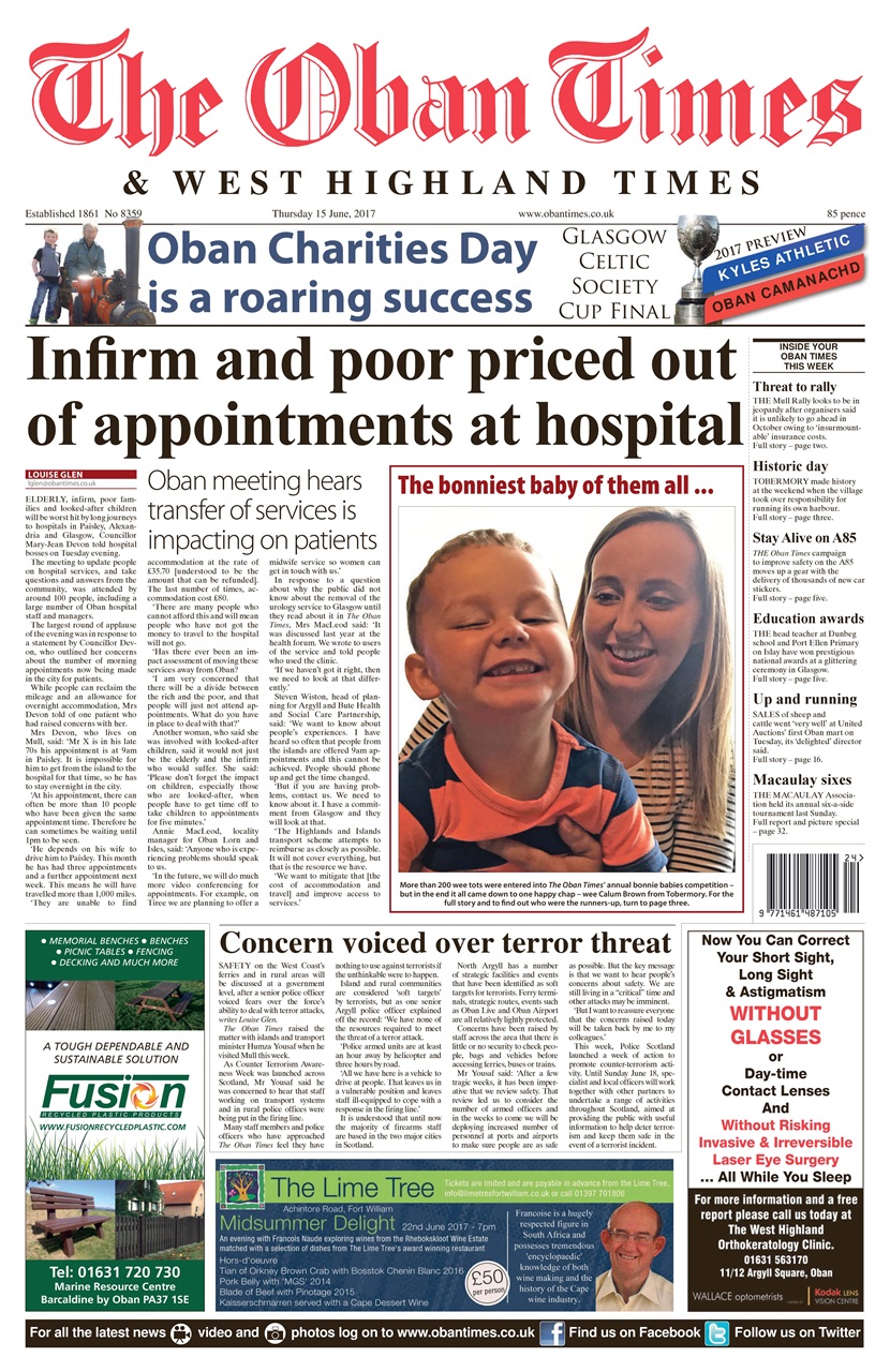 The Oban Times & Lochaber Times Preview Pages