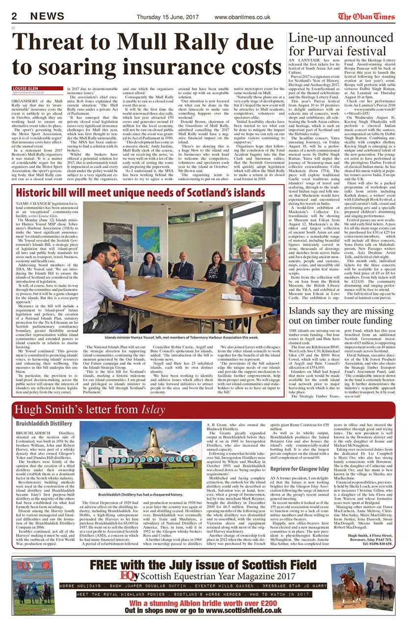 The Oban Times & Lochaber Times Preview Pages