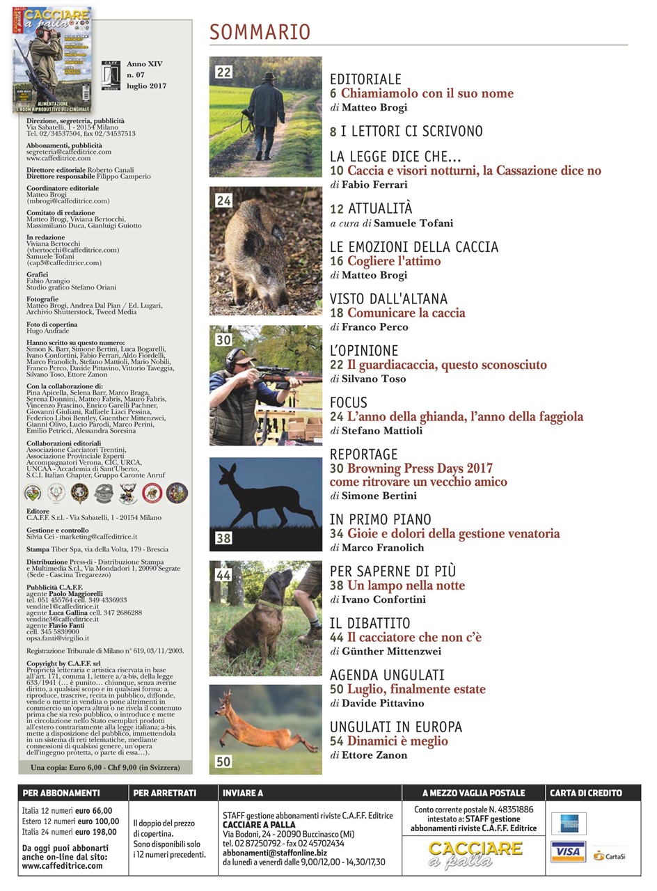 Caccia Magazine Preview Pages