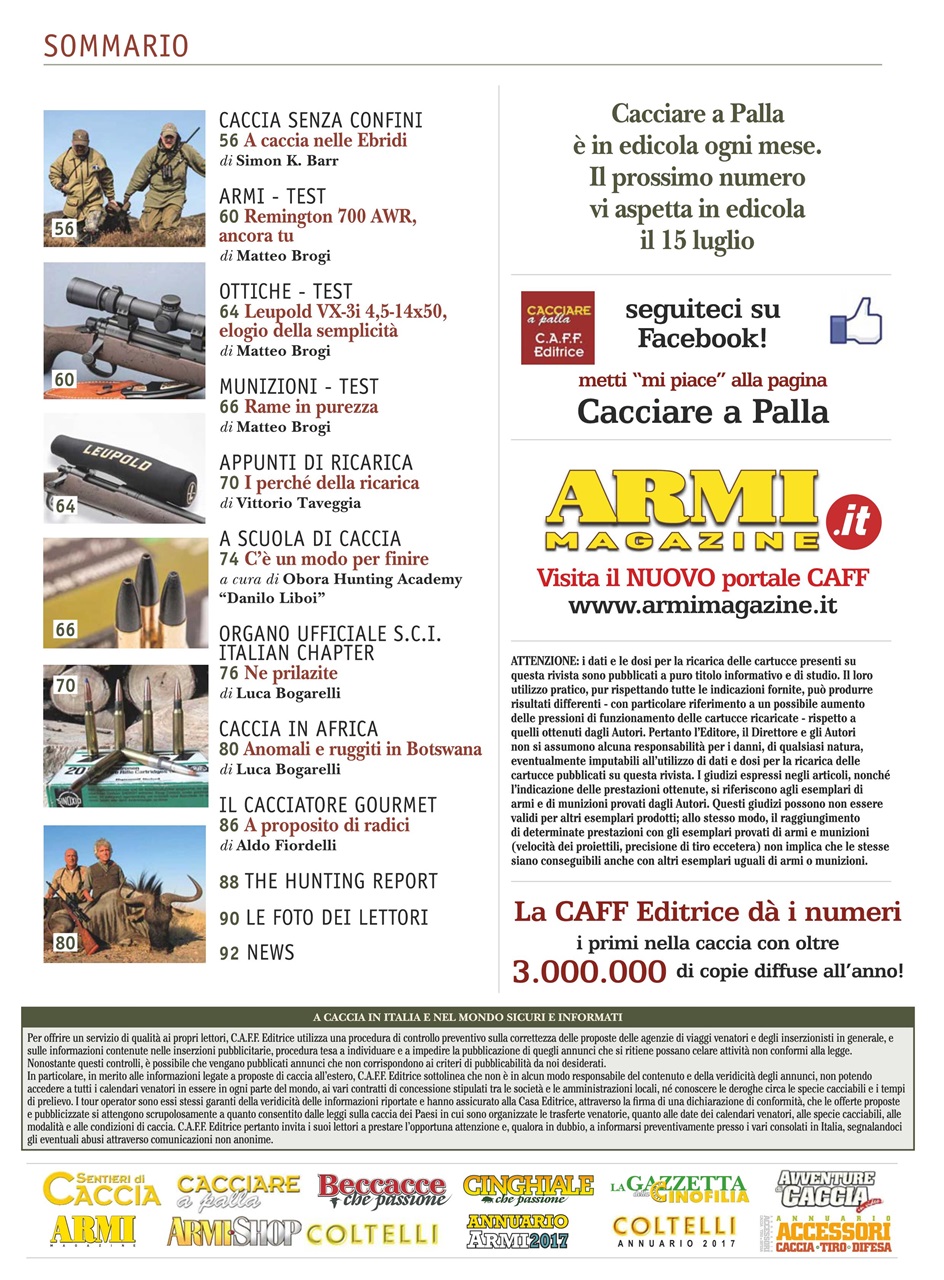 Caccia Magazine Preview Pages