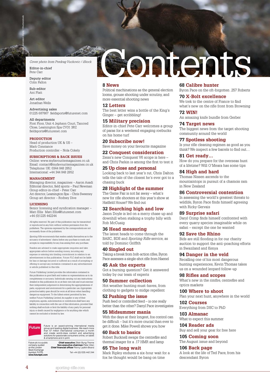 Sporting Rifle Preview Pages