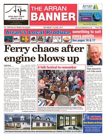 Arran Banner issue 17th June 2017