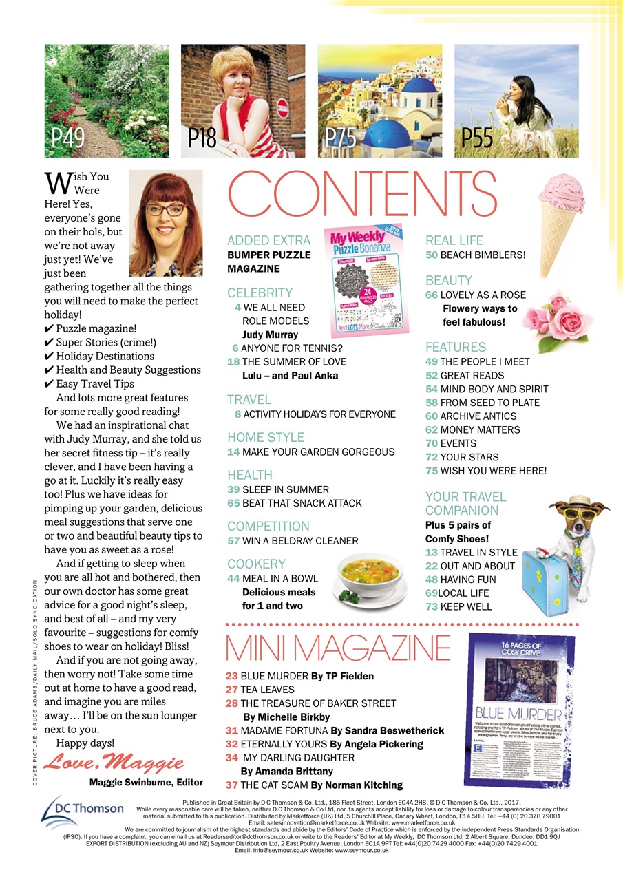 My Weekly Special Preview Pages