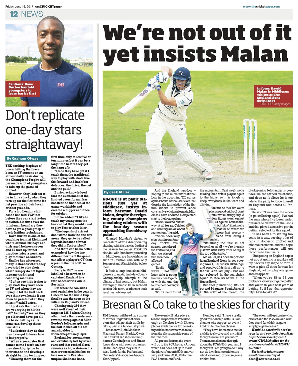 The Cricket Paper Preview Pages