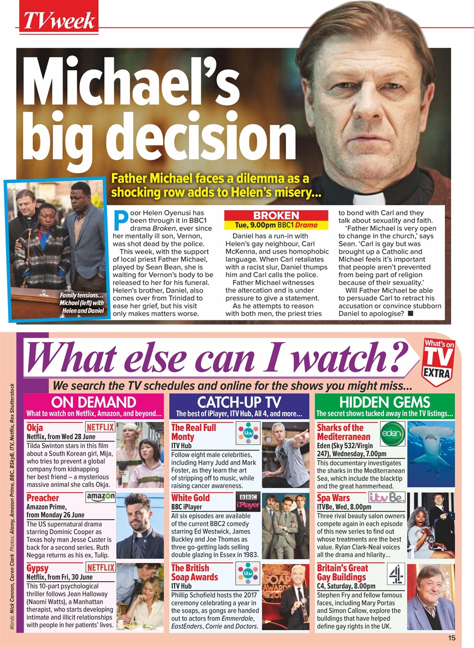 What's on TV Preview Pages