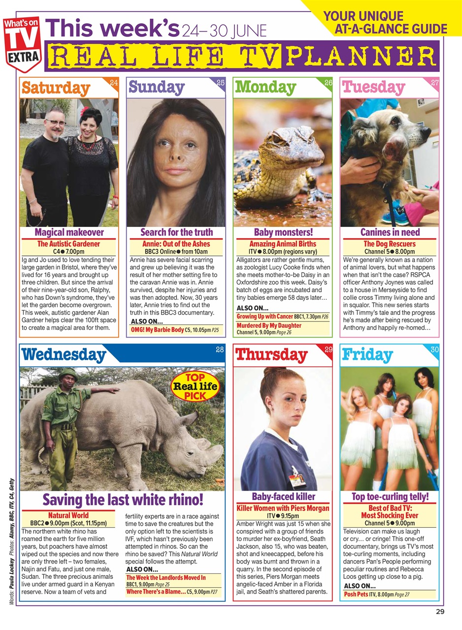 What's on TV Preview Pages