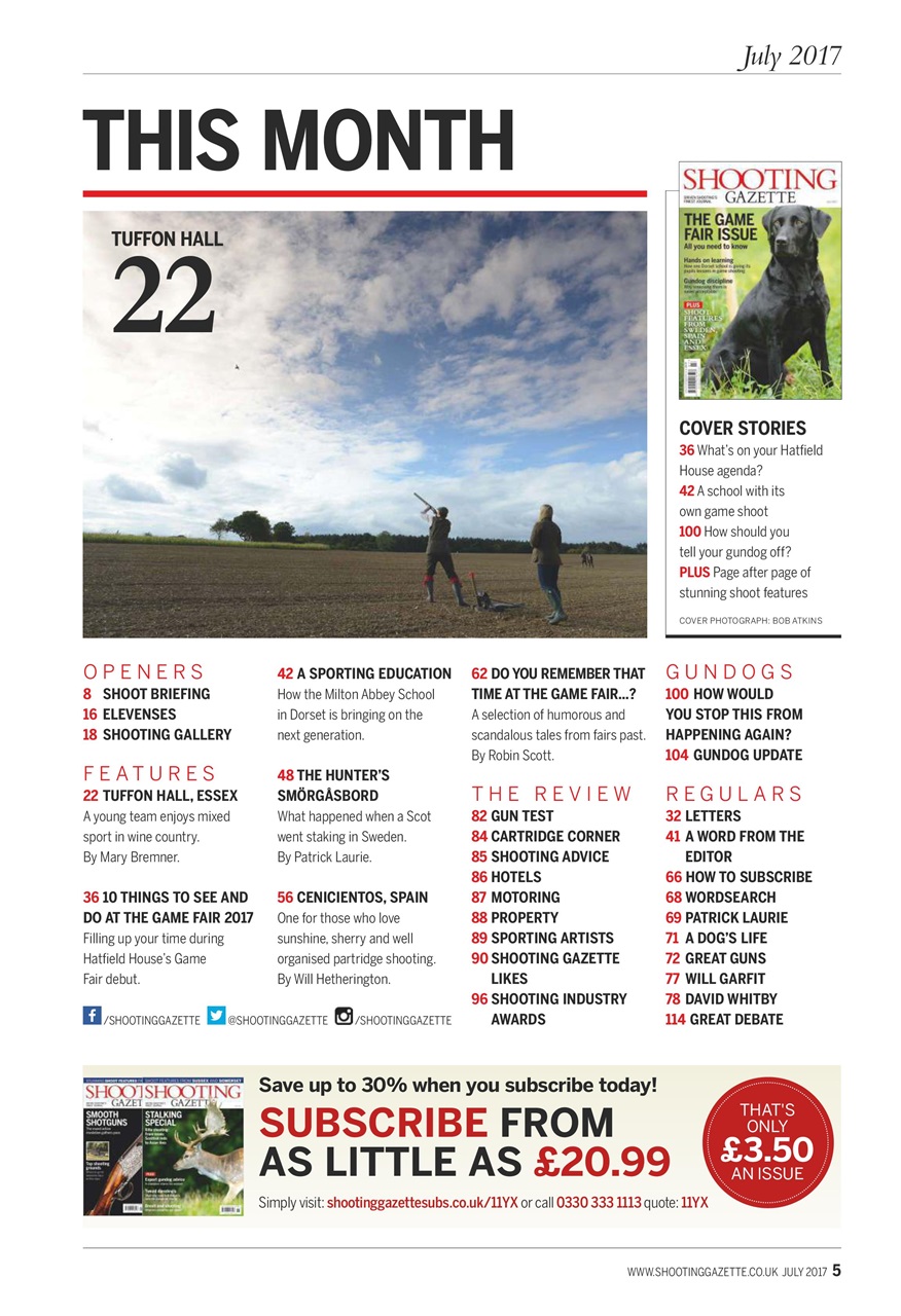 Shooting Gazette Preview Pages