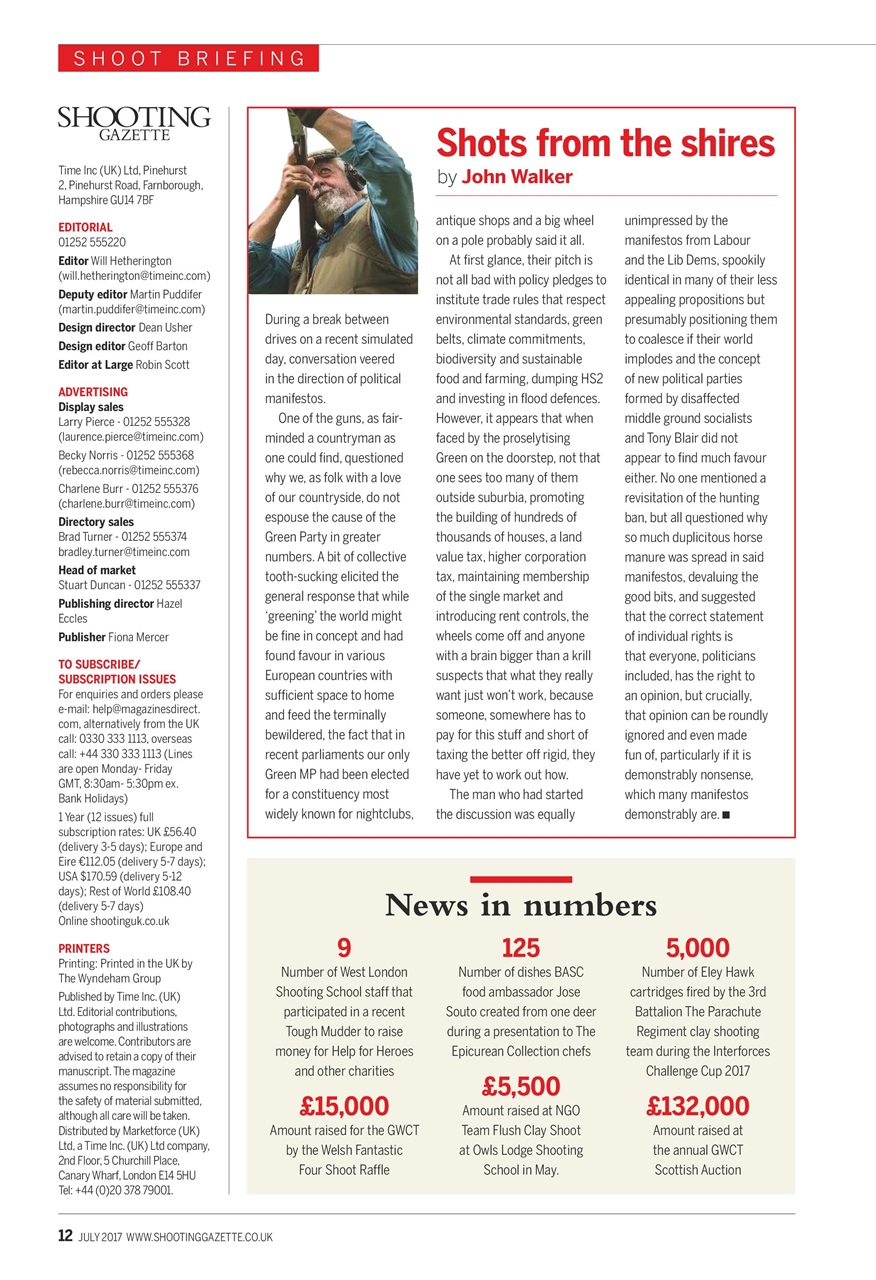Shooting Gazette Preview Pages