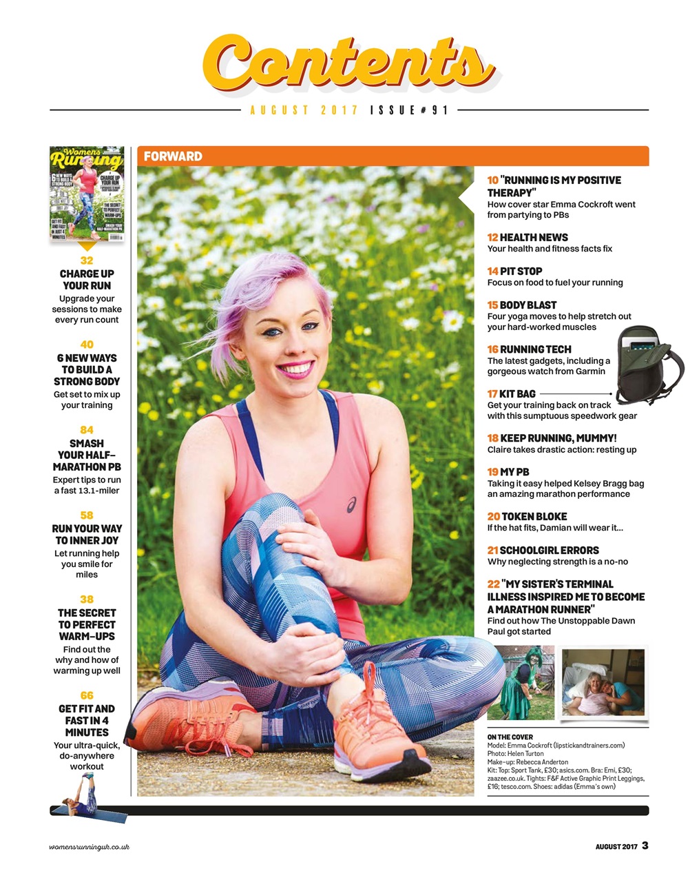 Women’s Running Preview Pages