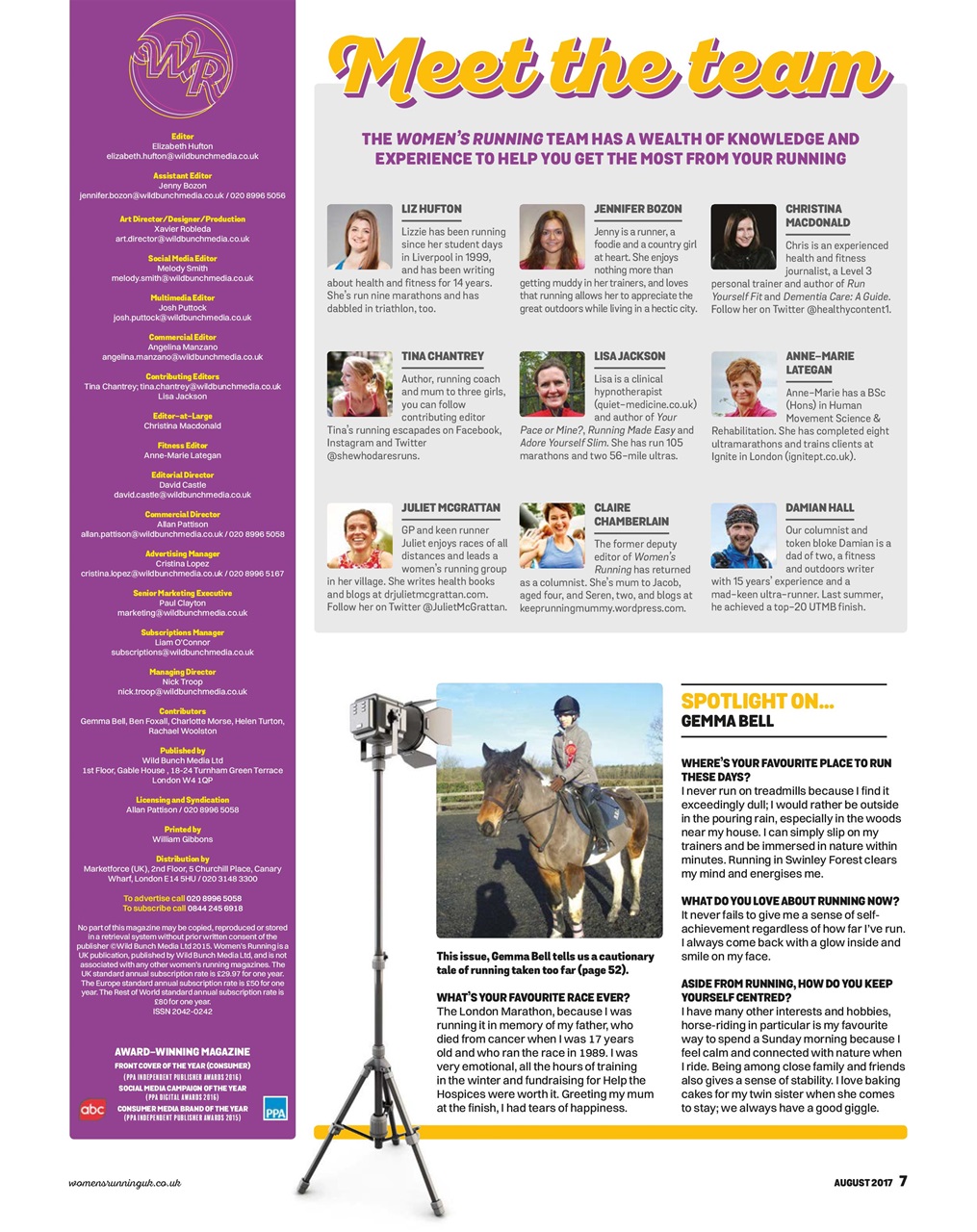 Women’s Running Preview Pages