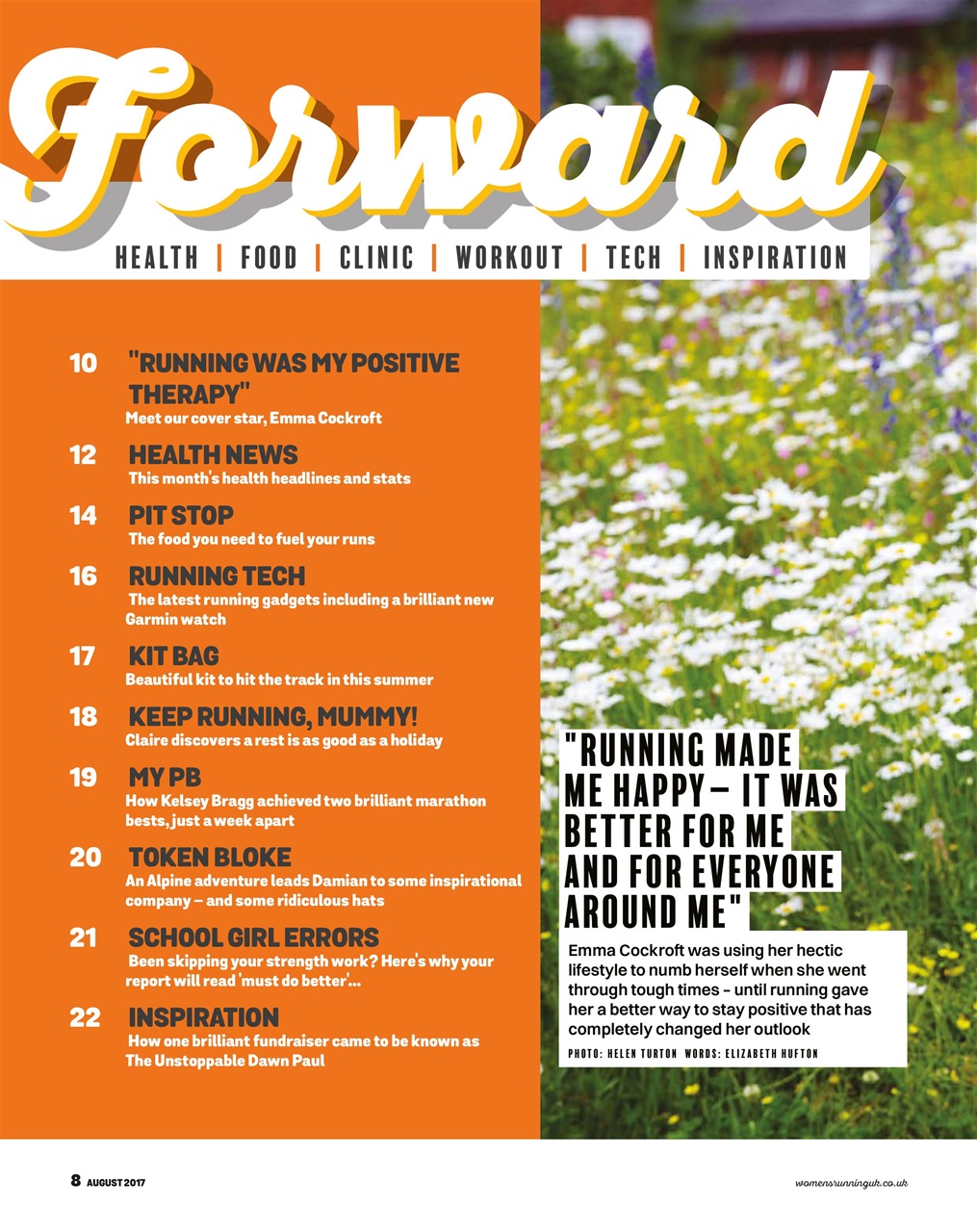 Women’s Running Preview Pages