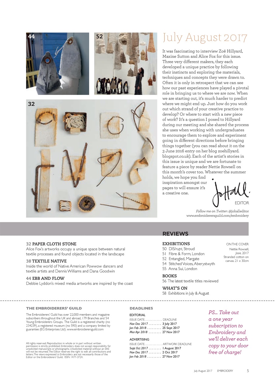 Embroidery Magazine Preview Pages