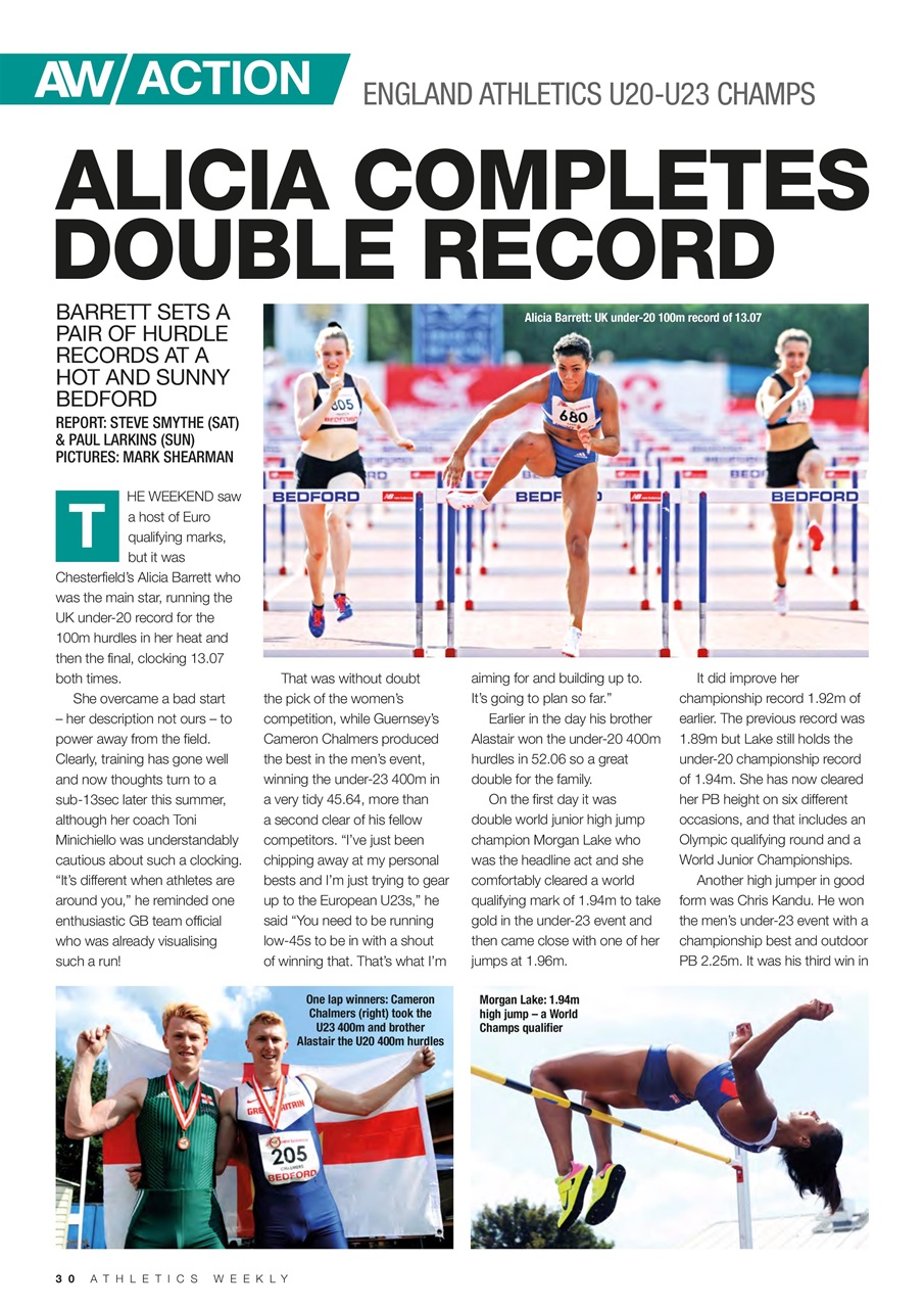 AW – Athletics Weekly Magazine Preview Pages