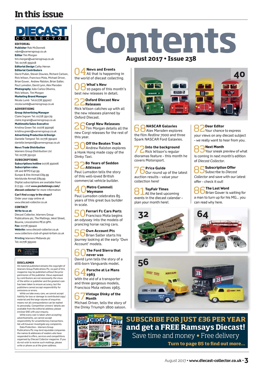 Diecast Collector Preview Pages