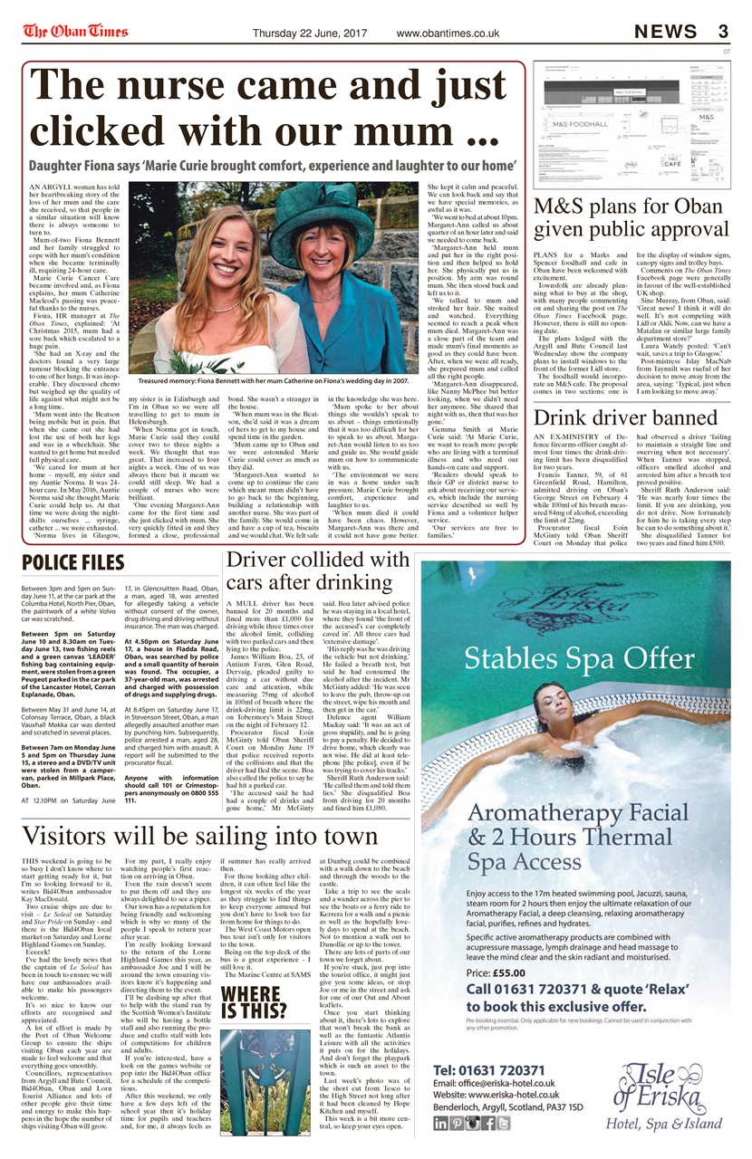 The Oban Times & Lochaber Times Preview Pages