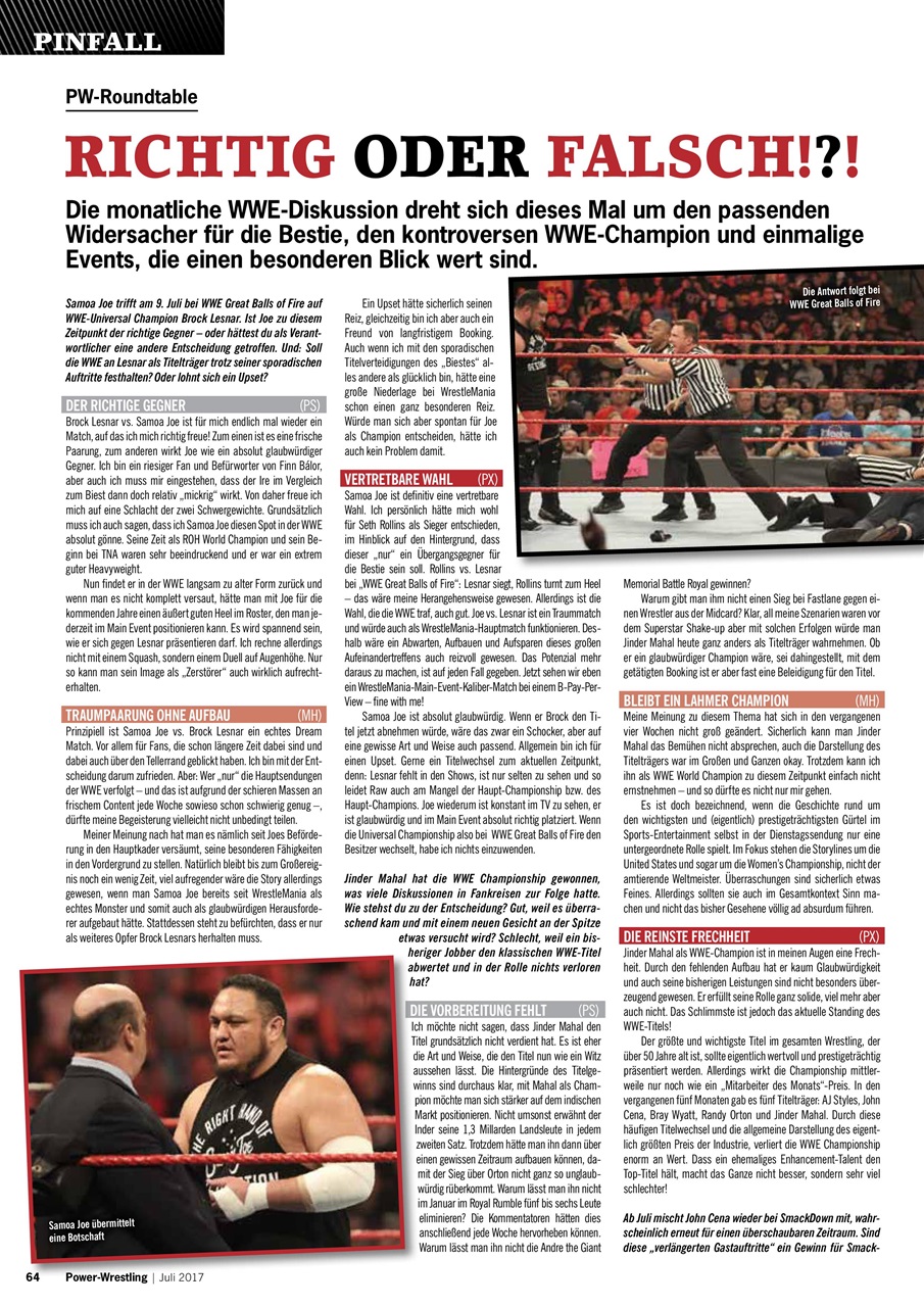 Power-Wrestling Preview Pages