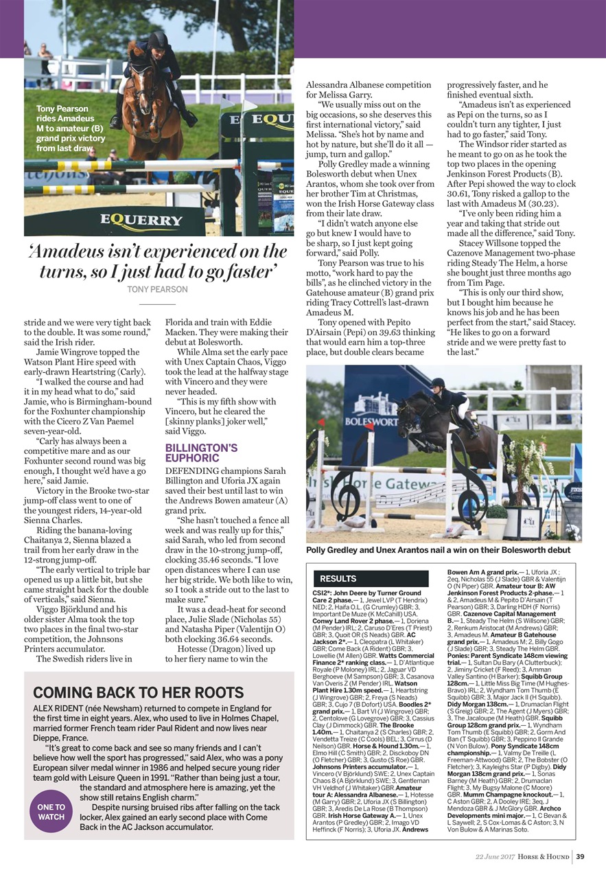 Horse & Hound Preview Pages