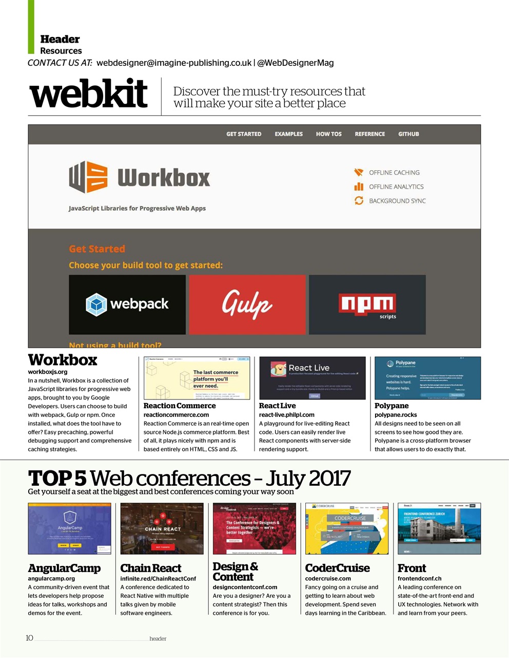 Web Designer Preview Pages