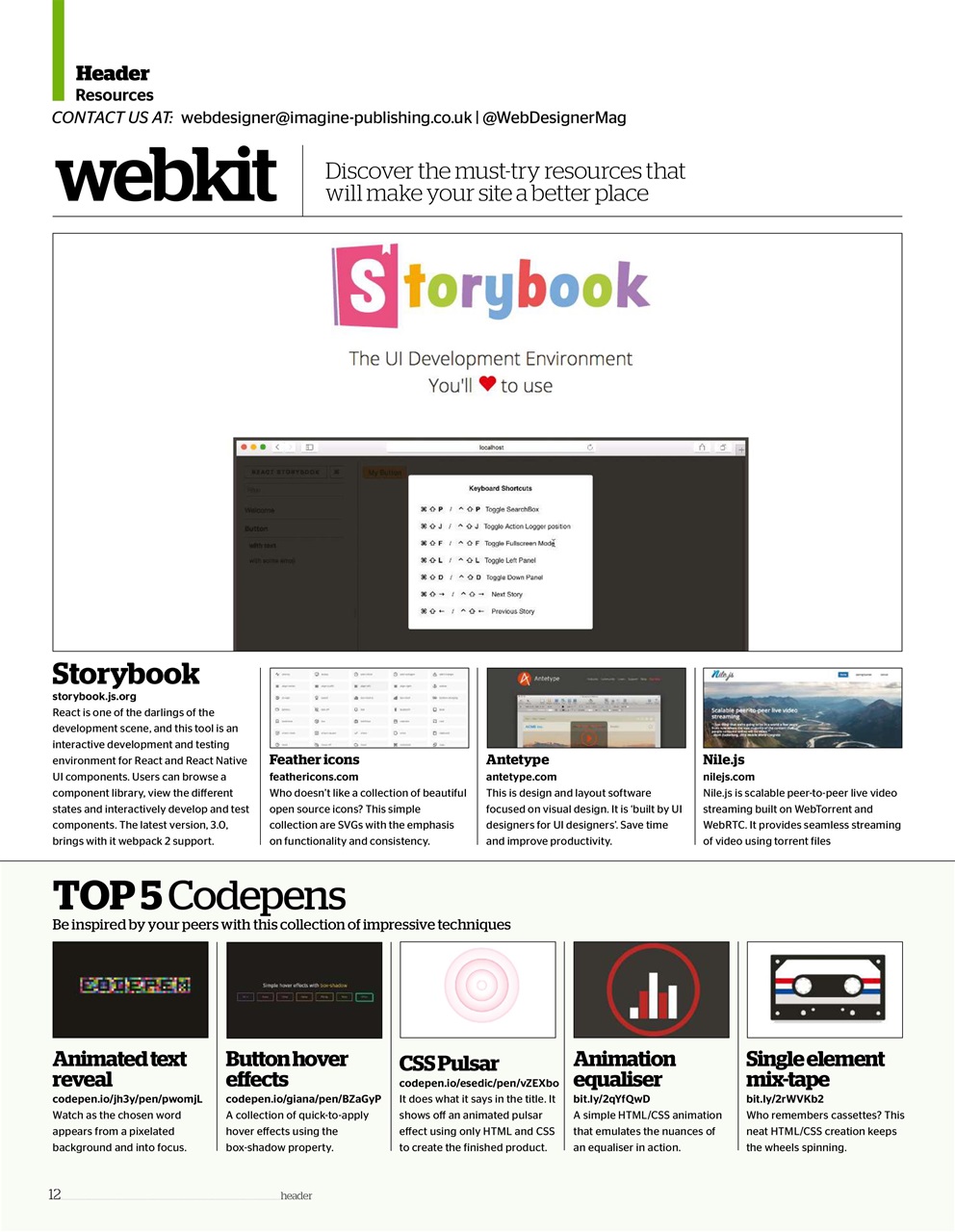 Web Designer Preview Pages