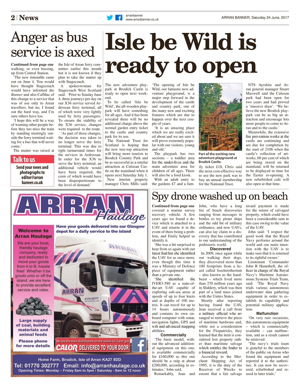 Arran Banner Preview Pages