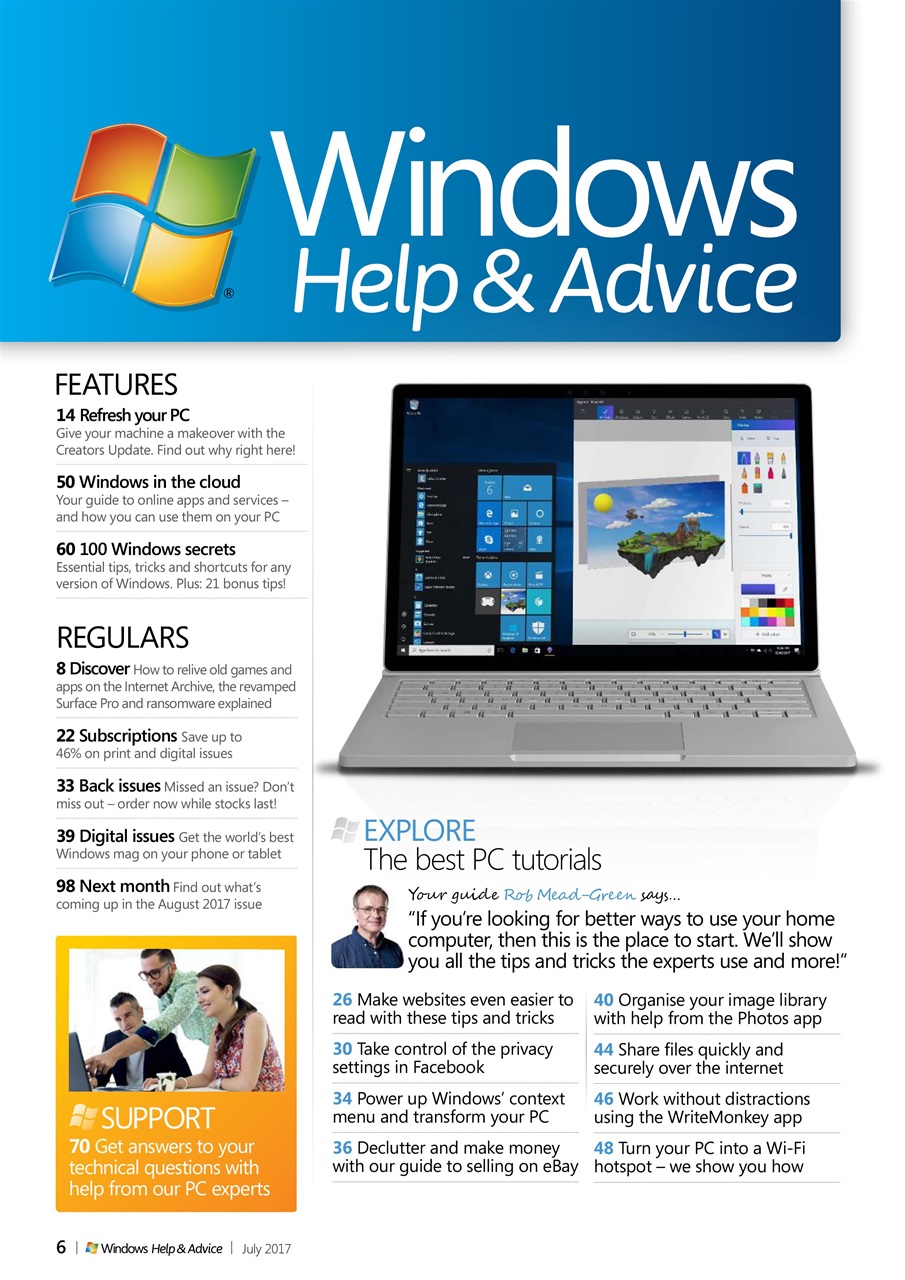 Windows Help & Advice Preview Pages