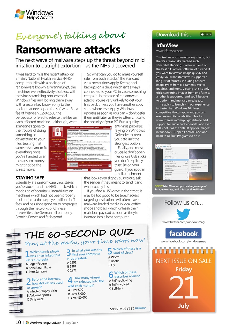 Windows Help & Advice Preview Pages