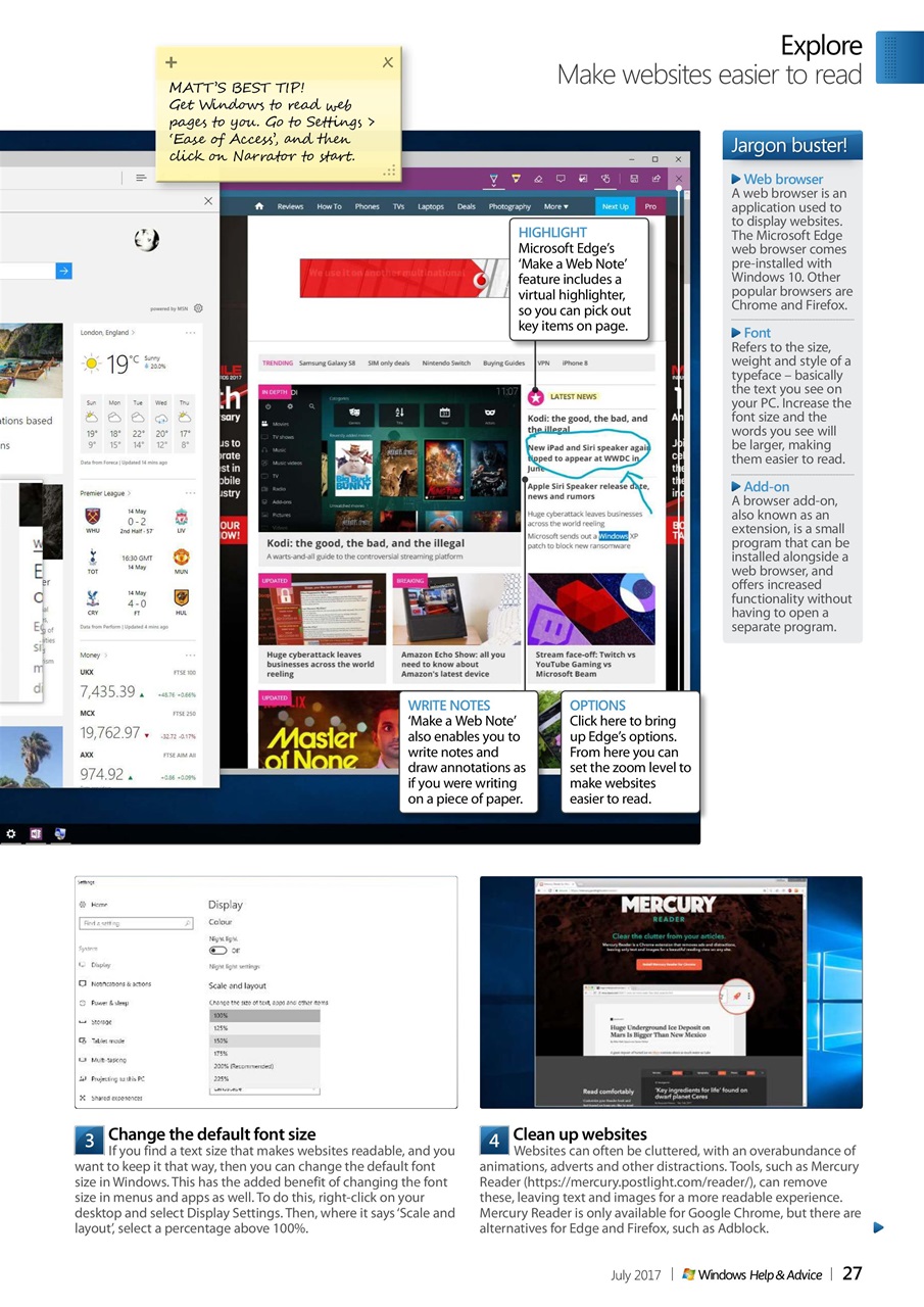 Windows Help & Advice Preview Pages
