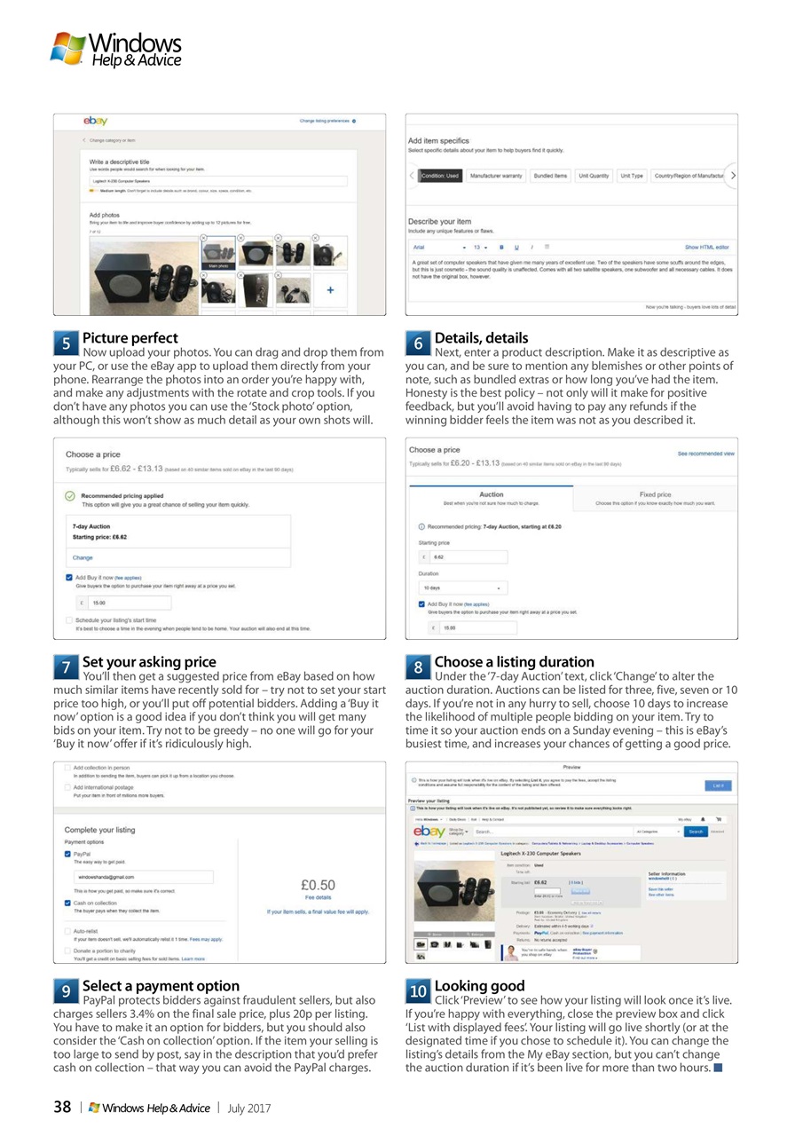 Windows Help & Advice Preview Pages