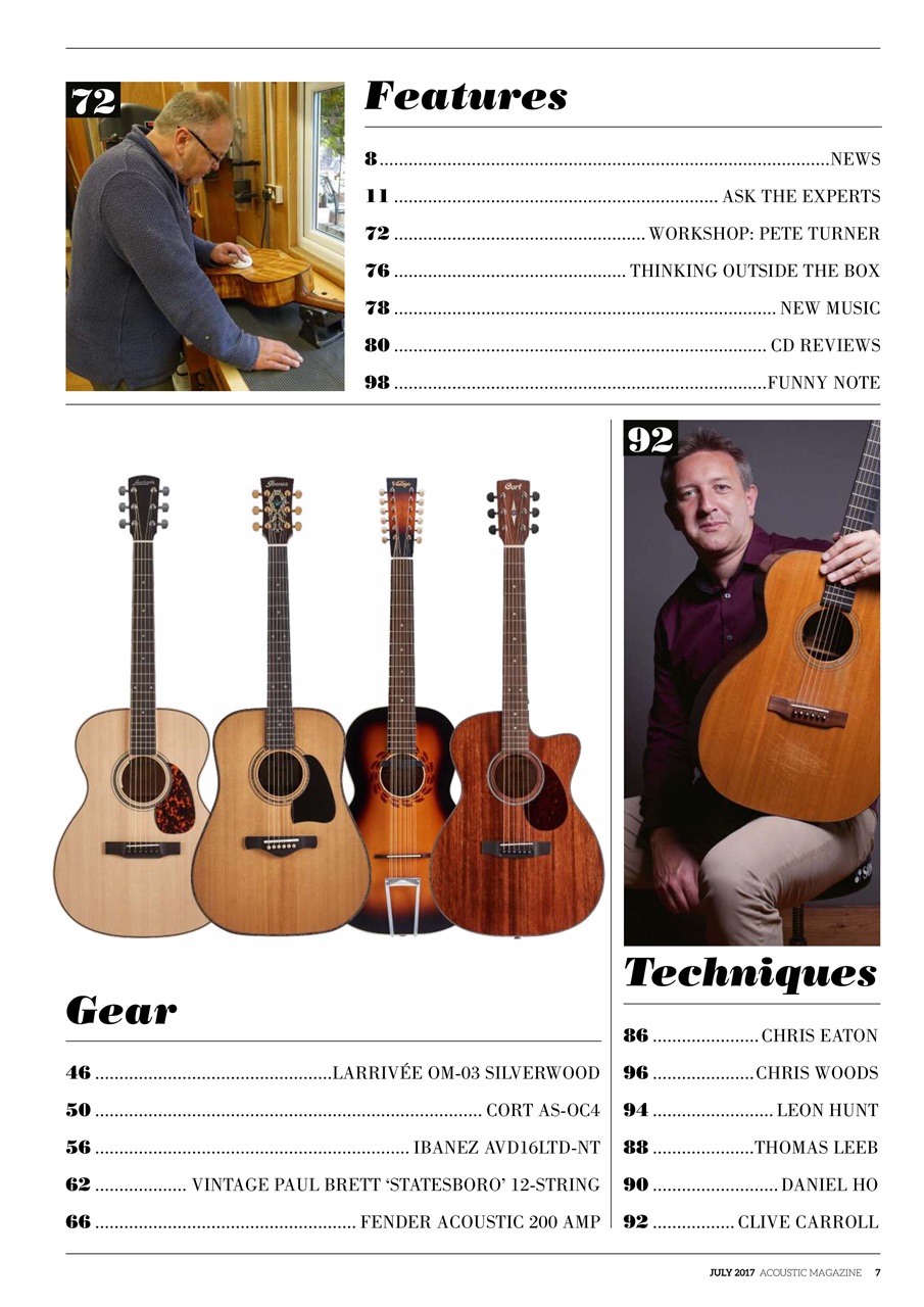 Acoustic Preview Pages