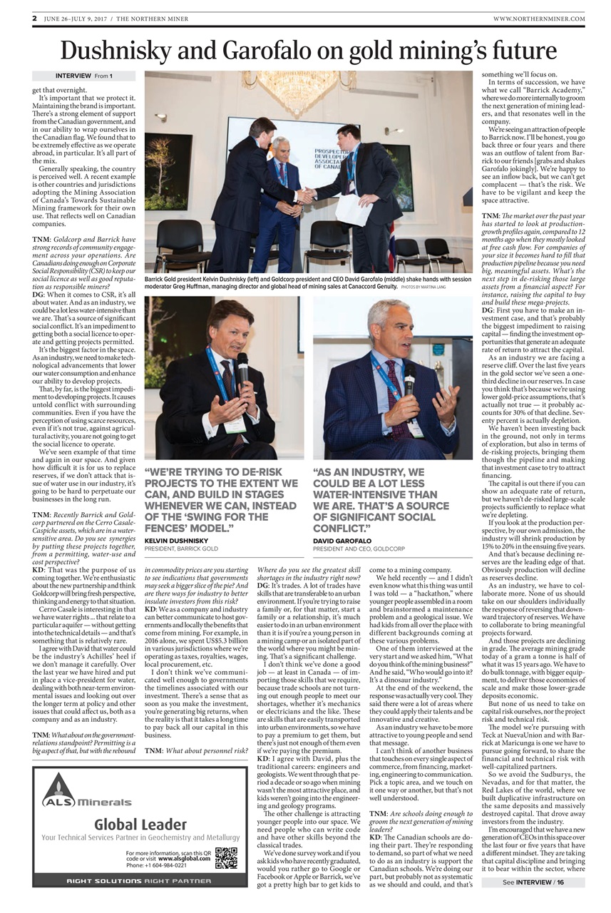 The Northern Miner Preview Pages