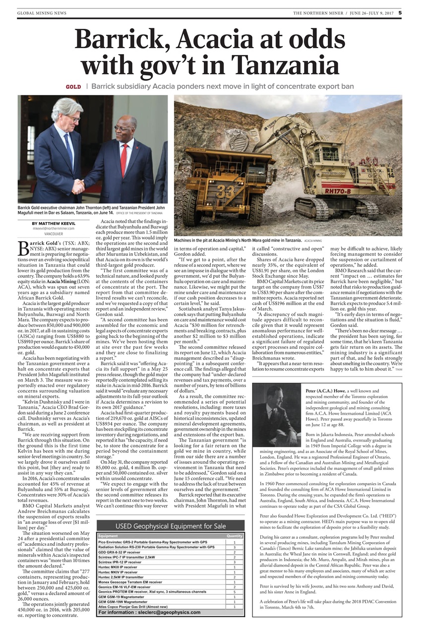 The Northern Miner Preview Pages