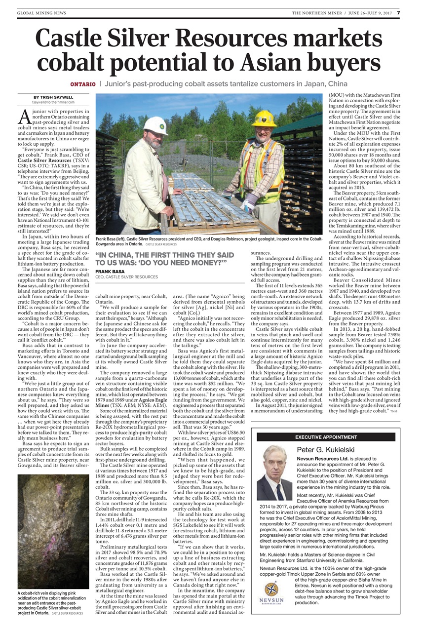 The Northern Miner Preview Pages