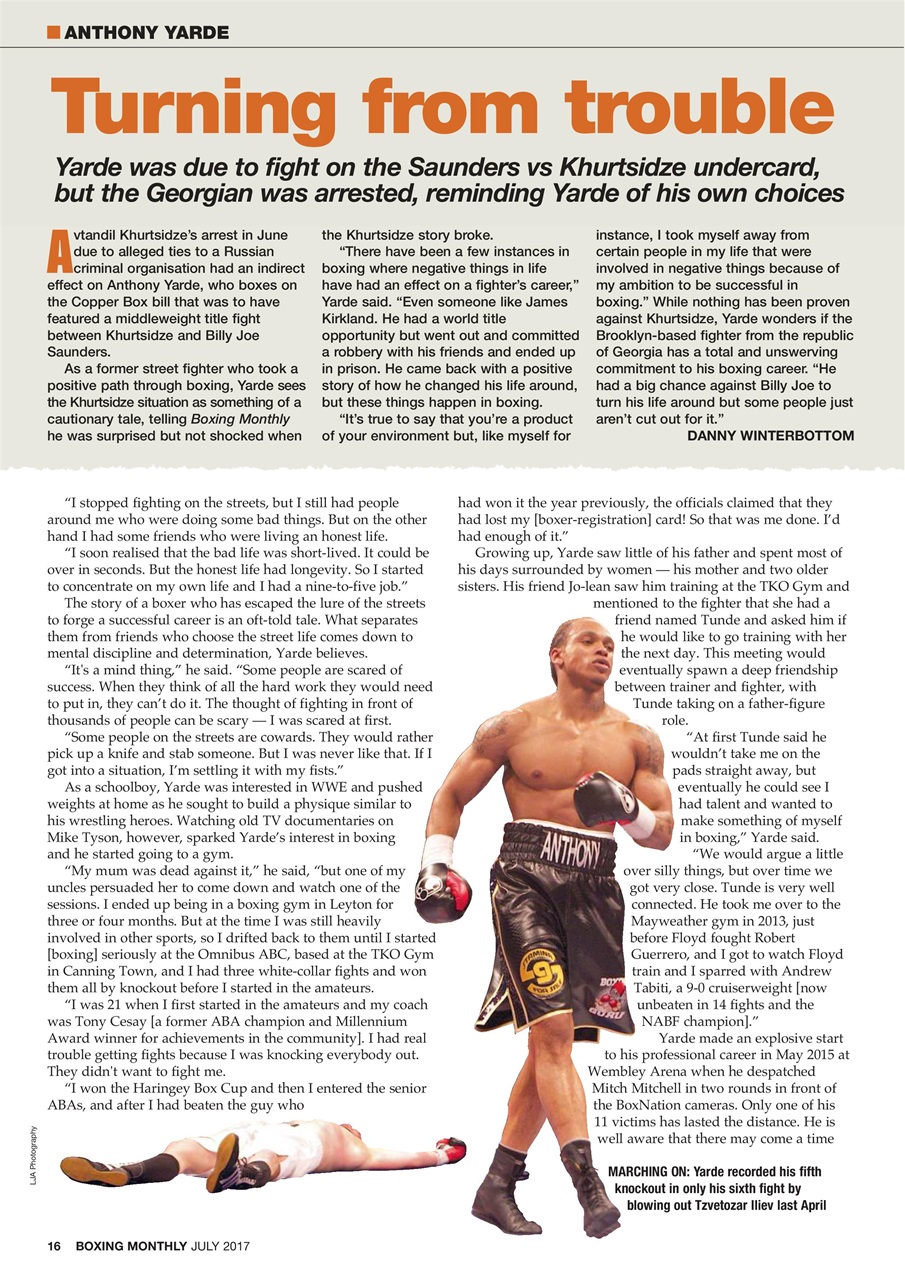 Boxing Monthly Preview Pages